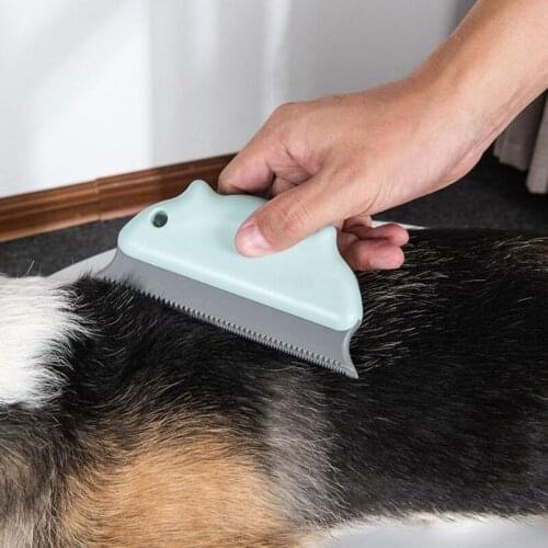 Cat Dog Silicone Hair Cleaning Adhesion Brush Soft Comfortable Round Sliding Comb Pet Cleaning Tool