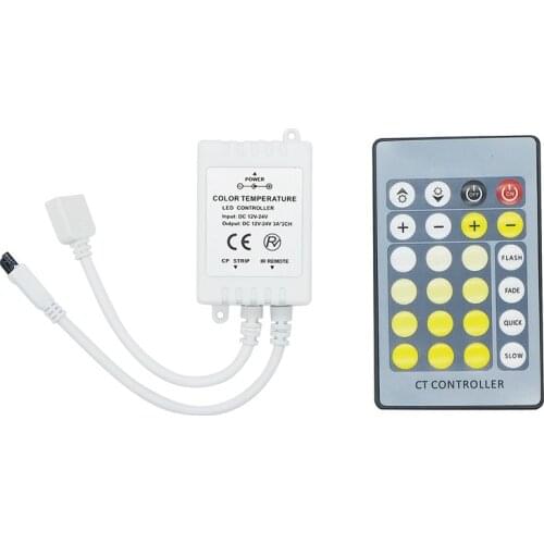 SZYOUMY 24 Key IR Remote Dimmer DC12-24V Dual White CCT Color Temperature Controller With FOR CCT Led Strip Light Brightness