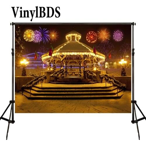 VinylBDS Photo Background Christmas Photo Backdrop Firecracker Fireworks Scenery Wedding Backdrops Winter Backdrop for Photocall