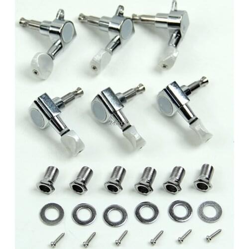 Inline Guitar String Tuning Pegs Tuners Machine Head 6R Right Chrome Drop Shipping Support