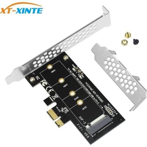 XT-XINTE M.2 Key M Adapter Card PCI Express 3.0 1X Expansion Card Converter Riser Card for M2 NVMe 2230 2242 2260 2280 Size SSD