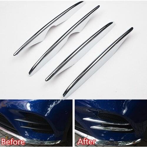 YAQUICKA 4Pcs New Auto Car Front Fog Light Strip Air Intake Vent Cover Sticker Trim For Mercedes Benz GLC 2017 Car-styling ABS