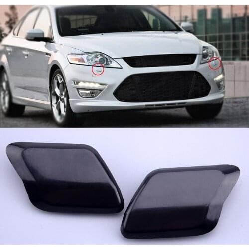 1 Pair Bumper Headlight Headlamp Washer Jet Cover Cap Left & Right Fit for Ford Mondeo MK4 2007 2008 2009 2010