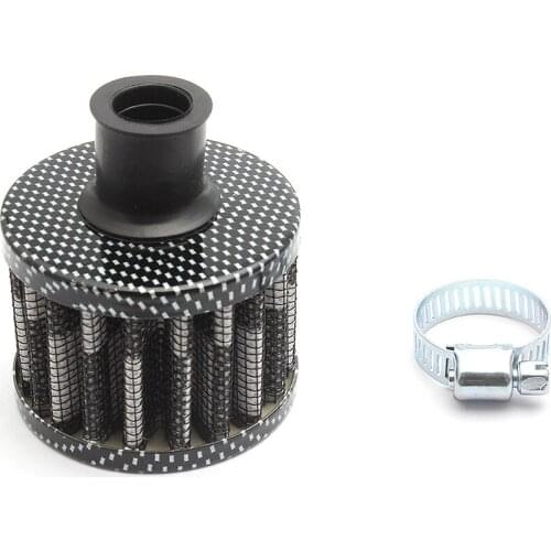 1PC Universal 12mm Cold Air Intake Filter Air Filter Modified Small Air Filter Mushroom Head Auto Parts
