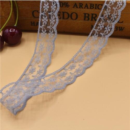 10Yard/Lot New Selling Gray High Quality Lace Ribbon Width 22MM DIY Embroidered Net Lace Trim Fabric For Sewing Decoration Lace