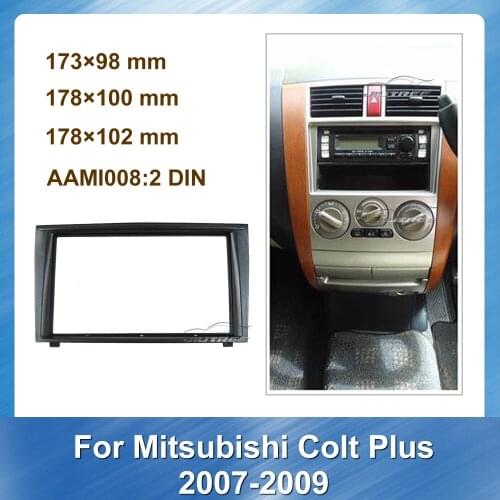 2Din Car Radio Fascia Audio Frame For Mitsubishi Colt Plus 2007-2009 Car DVD panel Stereo Interface Panel Trim Installation Kit
