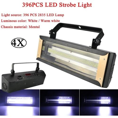 4Pcs/Lot 200W LED Strobe Light White/Warm White Optional DMX512 Strobe Flash Lights Music Disco DJ Party Stage Effect Lighting