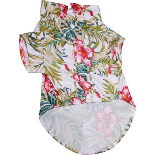 Pet Accessories Creative Summer Breathable Dog Costume Vest 5 Colors Pet T-Shirt Hawaiian Style for Beach