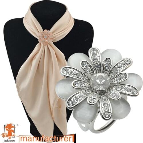 Jackstraw accessories camellia opal double three-round chain.scarves buckle A flight attendant flower brooch scarf buckle