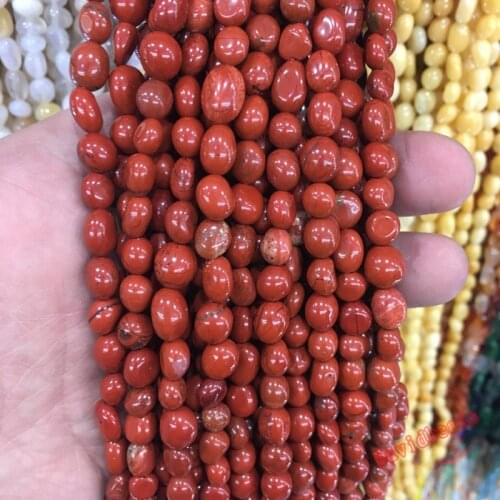 Free Shipping 6-8mm Irregular Red River Stone Beads Natural Shaped Stone Beads For Jewelry Making 15