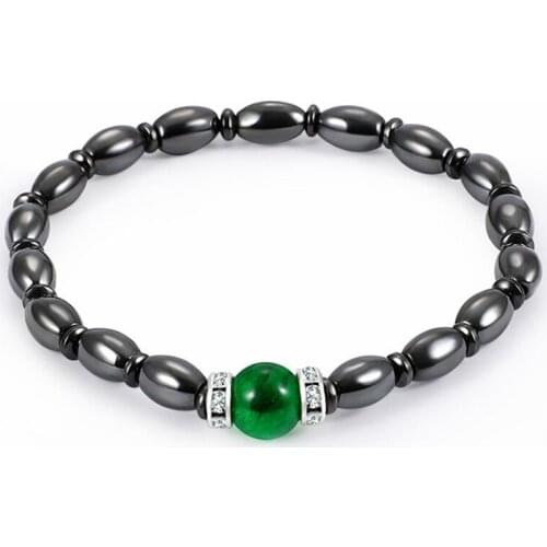 Black gallstone magnetotherapy health care Weight loss Bracelet Radiation protection bracelet #13