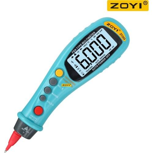 ZOYI ZT203 Pen Type Digital Multimeter 6000 Counts Capacitor Tester Auto / Manual Range