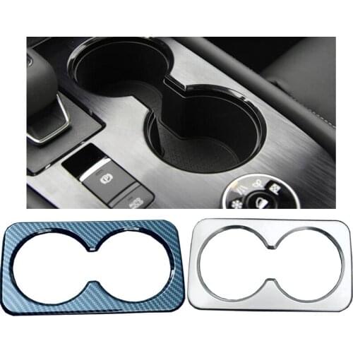 For Nissan Rogue X-Trail T33 2021 2022 Car Styling Accessories Carbon Fiber Trim Cup Holder Panel Decorative Frame 1pcs
