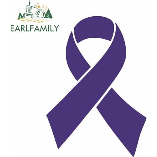EARLFAMILY 13cm x 9.5cm For Stomach Cancer Ribbon Car Motorcycle Stickers Auto Car Assessoires Decal Suitable for VAN RV