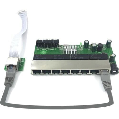 8-port Gigabit switch module is widely used in LED line 8 port 10/100/1000 m contact port mini switch module PCBA Motherboard