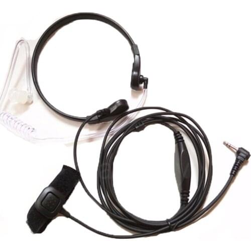 Throat Microphone With Air Tube Throat Vibration Headset Mic For Motorola Two Way Radio T6200 T5428