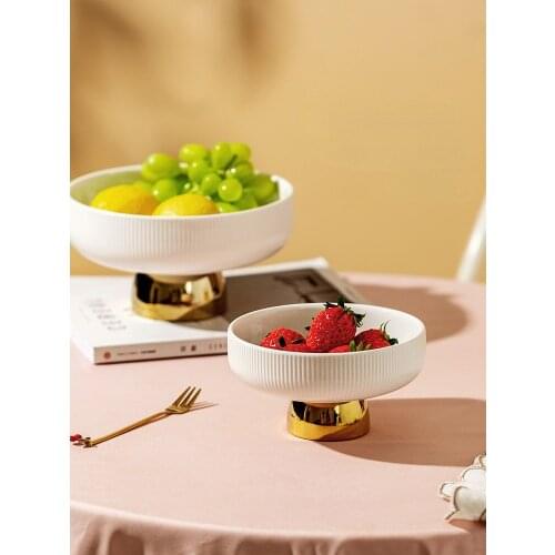 Ceramic Fruit Plate Living Room Tea Table Home Snack Plate Creative Net Red Fruit Plate platters and trays cake stand snack