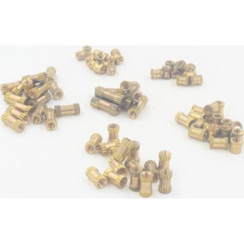 150pcs M3 Brass Knurl Insert Nuts Threaded Assortment Set Kit with Plastic Box