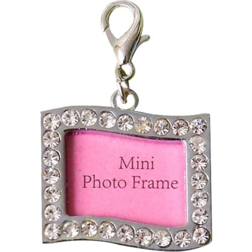 Legendog Dog Alloy Photo Frame Shape Pendant Information Tag Hanging Lose-Proof Necklace Name Photos Tag Dog Cat Supplies