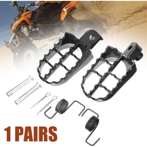Mayitr 2pcs Black Pit Dirt Bike Foot Pegs Footrest For Yamaha PW50 PW80 For Honda XR CRF 50/70