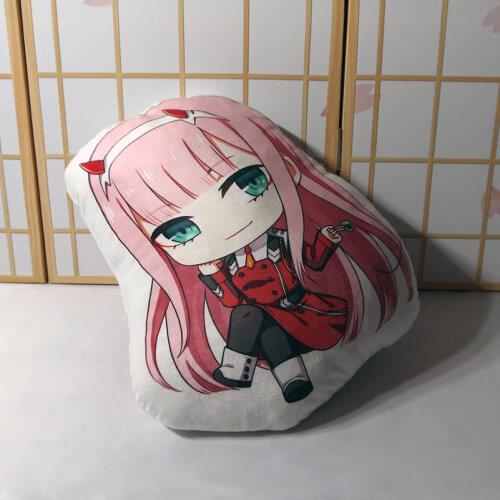 DARLING In The FRANXX Anime Pillow Stuffed Plush Toy 02 ZERO Short Soft Pillow Cushion Cute Doll Home Decoration Gift