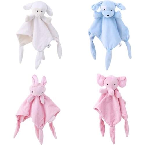 New Elephant Rabbit Cute Soft Newborn Baby Rattles Baby Toy Plush Infant Comfort Towel Newborn Teether Early Educational Toy