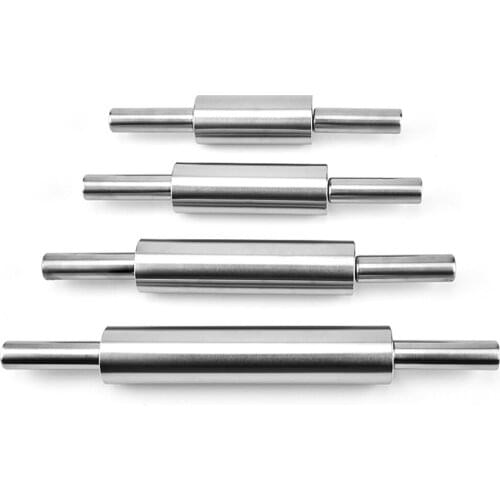 Professional Rolling Pin for Baking 30/33/38/43cm Smooth Stainless Steel Roller design Pin for Pie Crust, Cookie, Pastry Dough