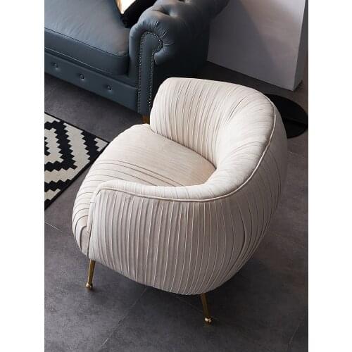 TT Nordic Light Luxury Casual Couch Single-Seat Sofa Chair Couch Modern Simple Fabric