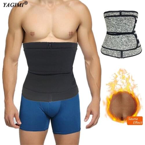 Shapewear Fajas Neoprene Sweat Belt Men Waist Trimmer Body Shaper Workout Waist Trainer Sauna Slimming Belt Weight Loss Fitness