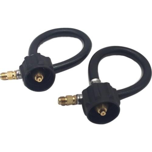 MENSI 12" Pigtail Propane Hose Connector Connects Propane Cylinder to a RV or Trailer Propane Regulator Acme 1/4" Inverted Flare