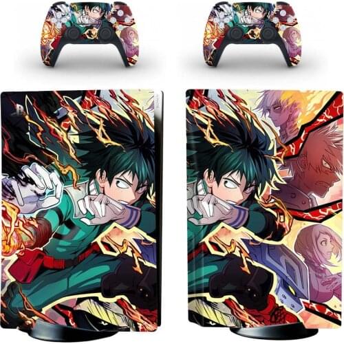 My Hero Academia PS5 Standard Disc Edition Skin Sticker Decal for PlayStation 5 Console & Controller PS5 Skin Sticker Vinyl