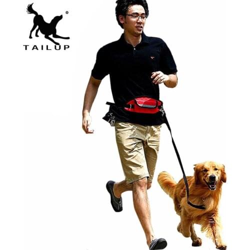 [TAILUP]Pet Products For Large Dog Hands Free Leash Leads Collar Adjustable Dog Harness Leash Dog-Collar Running Jogging PY0001