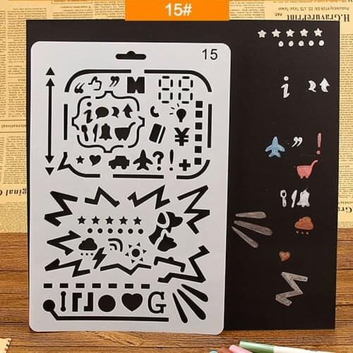 Planner stencil template soft plastic drawing stencil travel journal template for notebook agenda