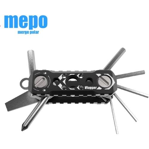 Universal Folding Multi-Tool for DSLR Camera Cage Allen Wrenches Slotted Screwdriver Phillips Screwdriver Pocket-Sized Tool Set