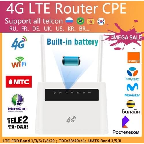 VPN 4G Router 300mbps CPE LTE 4G Modem External Antenna 4g wifi Router With Rj49 Lan-Port 4g Sim Card Mobile Wifi Hotspot Router
