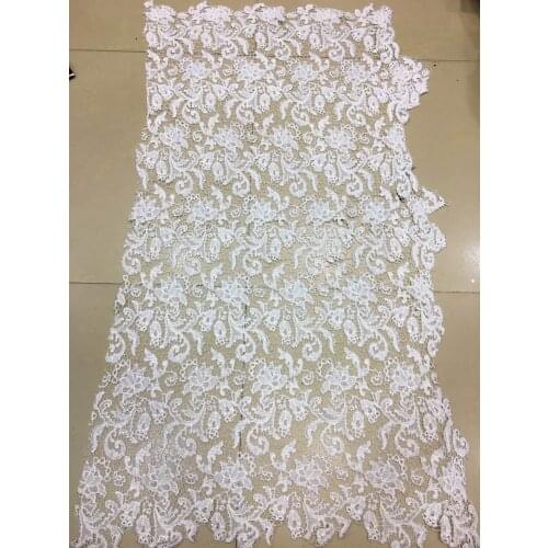 High class guipure lace fabric SYJ-8105 cord embroidered tulle lace for wedding dress