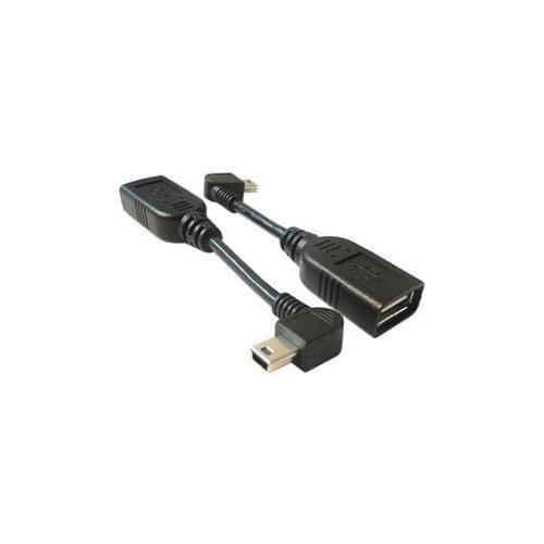 Xiwai Left Right Angled USB Mini 5pin to A F OTG Host Cable