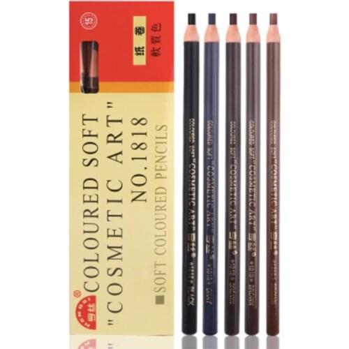 1pcs 1818 Medium Brown Light Brown Dark Brown Gray Black Waterproof Eyebrow Pencil Shadows Cosmetics for Makeup