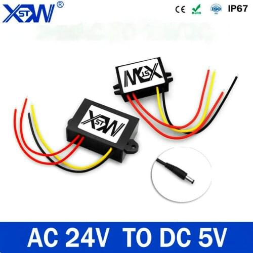 24V AC to 5V DC converter 1A 3A 5A Step Down AC DC Voltage Converter 24V-5V 25W Car Power Supply Buck Module CE RoHS XWST