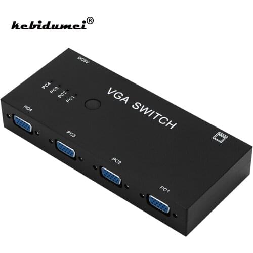 4Ports Switcher Splitter VGA Video Switch Adapter Converter Box 4Ways for PC Monitor Accessories 2Port VGA Video Switch Switcher