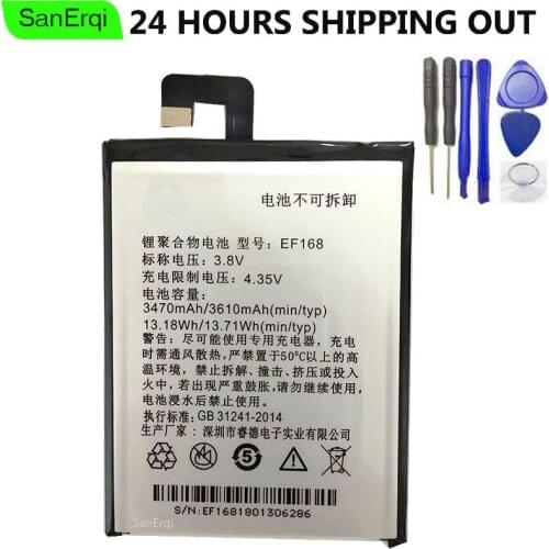 For PPTV King 7 Battery EF168 Original king7 Kings PP6000 Battery Bateria 3610mAh/13.71Wh 3.8V with tools