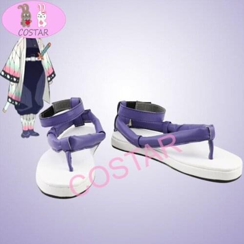 COSTAR Anime Demon Slayer Kimetsu no Yaiba Cosplay Shoes Boots Kochou Shinobu Cosplay Shoes Kimetsu No Yaiba Cosplay Shoes