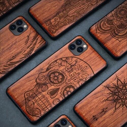 Wood Phone Case For iPhone 12 11 Pro Max Xr Case Luxury Wood Cover Silicone Coque For iPhone 7 8 Plus 12 X Xs Max 12 Mini Fundas