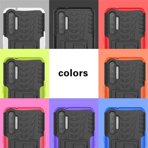 For OPPO Realme XT Case Armor Rubber Silicone Phone Kickstand Hard Case Cover For OPPO Realme XT Cover For OPPO Realme XT