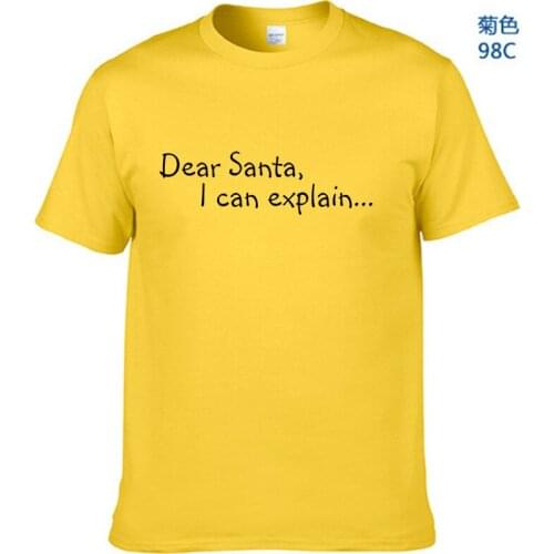 Harajuku Merry Christmas Dear santa,I can explain T Shirt men Fashion Graphic Cute Tee Kawaii TShirt Hipster Camiseta MujerHaraj