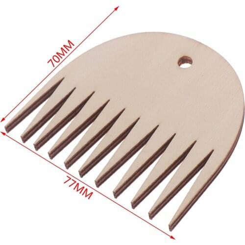 Weaving Tool Wood Woven Tapestry Weaving Wood Loom Comb DIY Loom Tools Braided Tools Comb