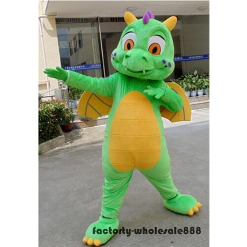 Big Green Dragon Mascot Costume Suits Cosplay Party Game Dress Carnival Halloween Interesting Funny Cartoon Character Clothing