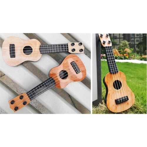 808E Mini Toy Guitar for Toddlers Musical Instruments Beginners Child Musical Instruments Educational Wooden Color