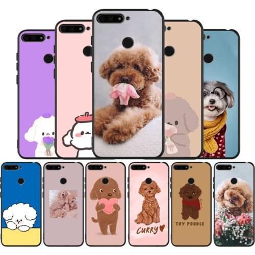 Lovely Teddy dog Black TPU Silicone Soft Phone Case For Honor 8X 9 8 10 20 30 Lite Pro MATE 9 10 20 30 Pro Lite