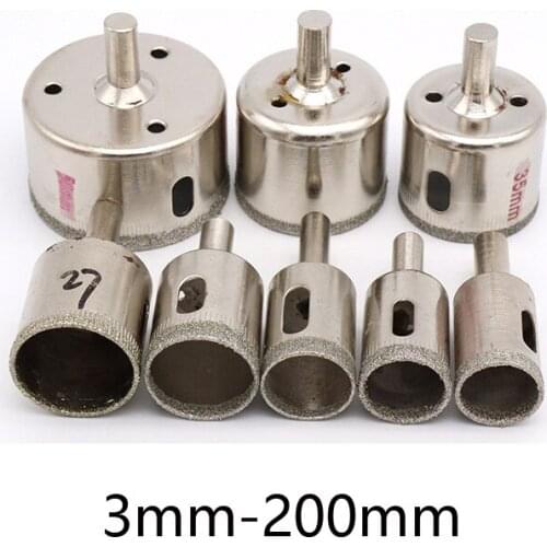 1pcs 3mm-200mm Diamond Coated Drill Bit Set Tile Marble Glass Ceramic Hole Saw Drilling Bits For Power Tools